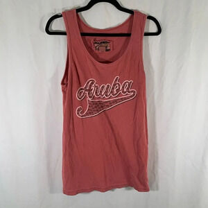 Aruba Tank Top Women's Small Pink Sleeveless Coconut Creek 100% Cotton